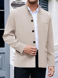 Chaqueta Janker Bávara Clásica para Hombre, Chaqueta Tradicional Alemana Trachtenjacke, Cuello Alto, Chaqueta Formal Alpina Ajustada - Product Image 5