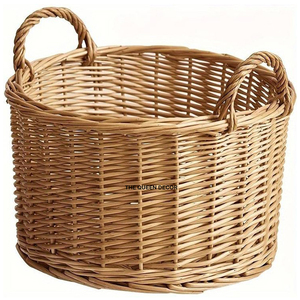 Wholesale Wicker Handle Woven Storage Rattan <b>Basket</b> Eggs Candy And <b>Flower</b> <b>Basket</b> Serving Fruit Use Home Decoration - Product Image 6
