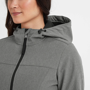 Veste Softshell Longue Femme Hiver Imperméable Coupe-Vent à Capuche en Spandex avec Broderie Logo pour Randonnée en Extérieur – Grande Vente - Product Image 3