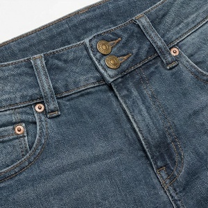 Shorts de mezclilla góticos de cintura alta para mujer con botones, cremallera, estampado, bolsillos rasgados, lazo decorativo, estilo casual de verano para la calle - Product Image 4