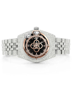 Luxury Round Dial Moissanite <b>Watch</b> Men Full <b>Diamond</b> Bracelet Wristwatch - Product Image 1