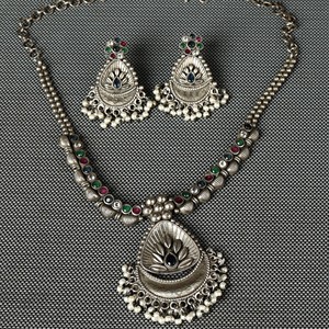 Bohemian Bridal <b>Necklace</b> Earring Set Bezel Setting Zircon Gold Plated Ethnic Tribal Flower Wedding Anniversary Engagement - Product Image 3