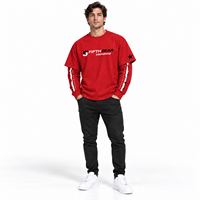 T-shirt décontracté pour homme, coupe ample, col rond, manches courtes, double couche, 100% coton, anti-boulochage, 220g, design unique et confortable