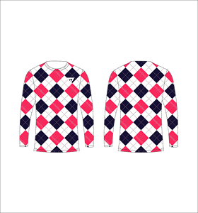 Camiseta de manga larga de camuflaje multicolor azul marino para hombre, camiseta con cuello redondo y patrón de rejilla de formas geométricas abstractas, ropa informal de calle - Product Image 6