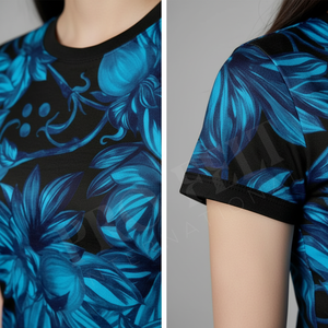 เสื้อยืดโยคะคอกลม ระบายอากาศ แห้งเร็ว สำหรับออกกำลังกาย ฟิตเนส ยิม แขนสั้น ยืดหยุ่น สวมใส่สบาย ลำลอง พิมพ์ลายได้ตามต้องการ - Product Image 3