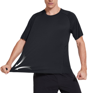 T-shirt élégant pour homme, vêtements de plein air, polyester, bonne qualité, avec logo personnalisé, t-shirt à col contrastant pour homme - Product Image 5