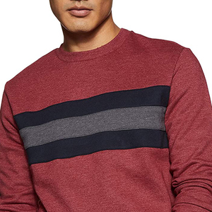 Pull en tricot pour homme, couleur marron, col rond, avec motif rayé, coupe classique, vêtements décontractés d'automne - Product Image 4