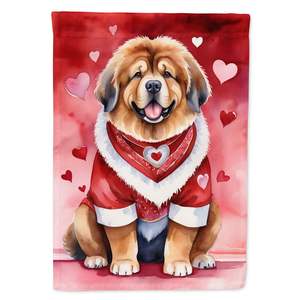 Drapeau de jardin tibétain multicolore Boîte aux lettres de la Saint-Valentin Bannière décorative de cour pour patio Oeuvre d'art pour fleurs Panneaux de pelouse - Product Image 1