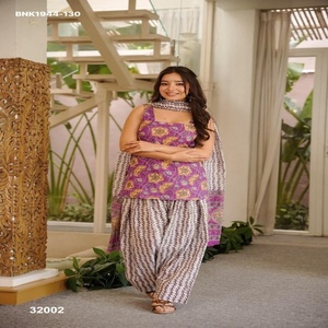 Best Quality Cambric Cotton with Digital Print Short <b>Kurti</b>-Farshi Salwar-Dupatta Collection Online Shopping India <b>Woman</b> Fashion - Product Image 1