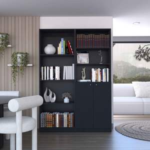 Dupree 2 pezzi nero libreria per la casa Set 49 \ "largo con 9 ripiani per soggiorno - Product Image 1