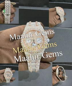 Reloj de Moda con Diamantes Moissanite VVS, Esfera de Cristal, Correa de Acero Inoxidable, Resistente al Agua 10 Bar, para Hombre y Mujer - Product Image 4