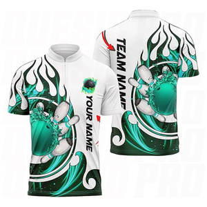 Full Custom Men Sublimation Polo Shirt Wholesales Racing Pit Crew Shirts Dart <b>Bowling</b> Polo Shirts - Product Image 4