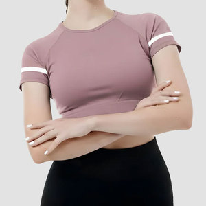 Top Corto Deportivo de Verano para Mujer, 100% Algodón, Ligero, Ajustado, Cómodo, de Secado Rápido y Elástico, con Cuello en V - Product Image 5