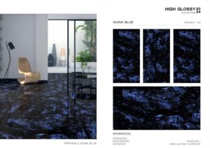 Carreaux de porcelaine haute brillance style italien 600x1200mm, grand format, pour salon, cuisine, salle de bain et murs - Product Image 2