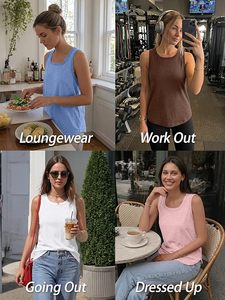 AL RAFEEQ INTERNATIONAL Custom Premium Breathable 100% Cotton Sleeveless CAMIS for Women Gym Fitness Sports Casual Wear High - Product Image 6