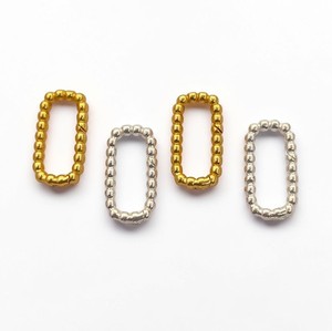 Vente en gros de breloques ovales perlées en laiton plaqué or 9x19 mm pour la fabrication de bijoux DIY - Product Image 5