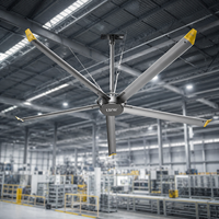 Ventilador Industrial Grande de Techo para Almacenes de Acero, Venta Directa, Tipo Tambor, Caja de Nebulización de Aire