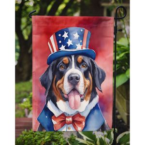 Bandera de jardín americana patriótica Multicolor para mayor para buzón de perro de montaña suizo Banner de patio decorativo Flor de Arte de patio - Product Image 3