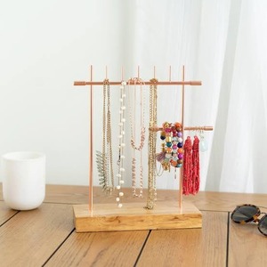 Classic Metal Jewelry Stand Decorative <b>Storage</b> Rack for Necklaces Earrings Bracelets Rings Home Vanity <b>Dressing</b> <b>Table</b> Display Or - Product Image 4