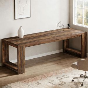 Scrivania Rettangolare da Studio, Doppia Scrivania per Ufficio, Tavolo da Cucina - Scrivania Multifunzione per Computer - Product Image 2