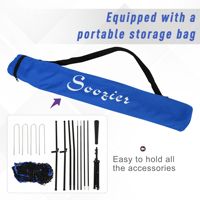 Équipement d'entraînement portable bleu, ensemble de filet de baseball 7,5x7 pieds, comprend un filet de receveur et un support de balles pour l'entraînement au frappeur, au lanceur et au batteur