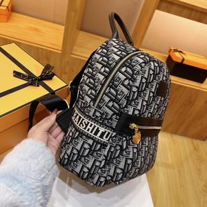 Hot-Selling Luxury Vintage Geometric Unisex <b>Backpack</b> 2026 New Fashion <b>Canvas</b> Zipper Closure Portable Square Large Capacity - Product Image 2