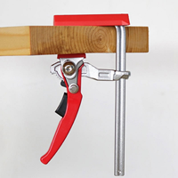 Pince de serrage pour scie à onglet, profondeur de mâchoire 60 mm, pince de rail à dégagement rapide, poignée à cliquet, pinces réglables pour tuyaux en pouces, ouverture maximale 300 mm