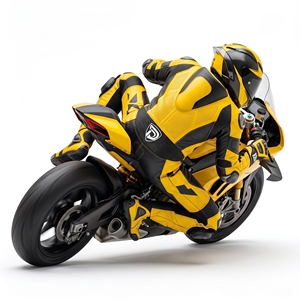 Traje de Motociclismo Dumela Amarillo y Negro de Cuero, Protección Corporal Completa, Transpirable, para Todas las Estaciones, Equipo Deportivo para Adultos - Product Image 5