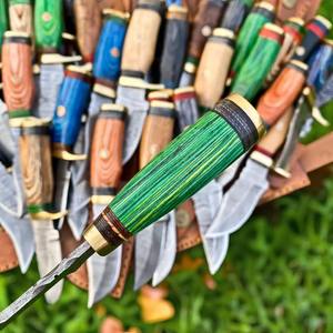 Cuchillo de Caza de Hoja Fija de Alta Calidad al por Mayor, Cuchillos de Caza de Acero de Damasco para Camping - Product Image 3