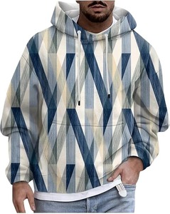 Sweat à capuche camouflage pour homme, coupe ample, imprimé, avec poche, style décontracté automne, 100% polyester French Terry - Product Image 3