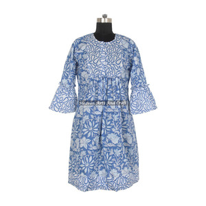 <b>Indian</b> Manufacturing Wear Sexy Dress <b>for</b> <b>Ladies</b> DHB029 Best Hand Block Print Dress Manufacturing - Product Image 6