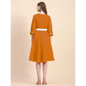 CRÉATEUR EN COTON SIMPLE UNE PIÈCE ORANGE - Product Image 2