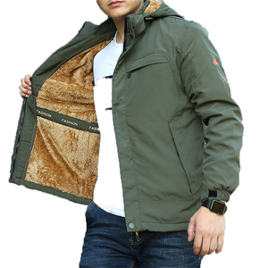 Custom Logo OEM Wholesale Men's Navy Blue Hooded Sherpa Lined 20k Waterproof Windproof Winter Snowboard <b>Ski</b> Jacket - Product Image 3