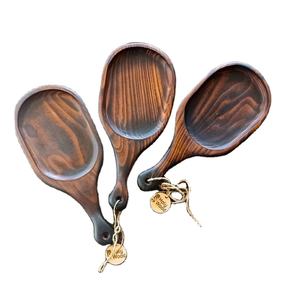 ชุดถาดโลหะทรงวงรีสำหรับใส่บราวนี่3ชิ้นถาดไม้มะม่วงของตกแต่งบ้าน - Product Image 1