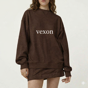 Classic Trend Mockneck Sweatshirt Women Oversized Pullover Cotton Fleece Soft Warm Autumn Winter Casual Outfit - Product Image 1