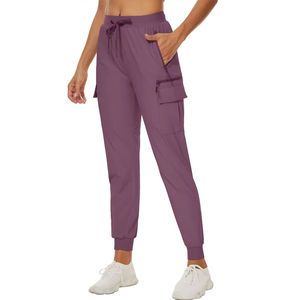 Pantalones Jogger de Lona Transpirables para Mujer, Cintura Elástica, Color Sólido, Gruesos y Cálidos, para Entrenamiento, Largos, Invierno 2025 - Product Image 4