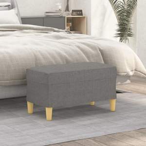 Tabourets et poufs en tissu gris foncé 27.6 "x 13.8" x 16.1 "Produit - Product Image 1