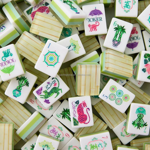 In Stock Luxury Modern Hand-Rubbed High-End Crystal Acrylic 160-Piece American Mahjong Tiles Travel <b>Set</b> with Velvet Bag and <b>Dice</b> - Product Image 3