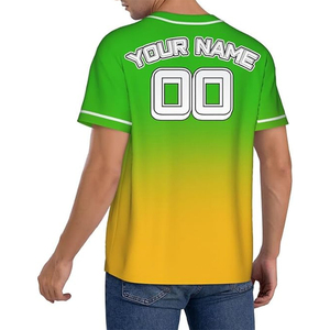 Custom Baseball Jersey Silk Screen Printed Stitched Breathable Quick Dry Moisture Wicking Team Sportswear Wholesale Men 100% - Product Image 5