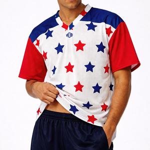 Jersey de Fútbol Americano Personalizado con Estampado de Estrellas, Ropa Deportiva Transpirable de Malla para Hombre, MOQ Bajo, Suministro al por Mayor con Etiqueta Privada OEM - Product Image 6