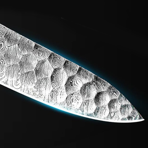 Ensemble de couteaux de cuisine en acier Damas de luxe, couteaux de chef professionnels, lame haute performance et durable, parfait pour les passionnés de cuisine - Product Image 4