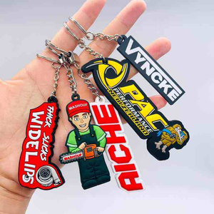 High End PVC Rubber <b>Label</b> Keychain Custom Cartoon Logo Keyring for Bags <b>Shoes</b> Apparel Soft Durable Branding - Product Image 6