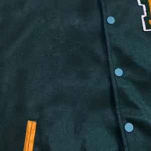 High End Custom <b>Varsity</b> <b>Jacket</b> <b>Men</b> Genuine Leather Sleeves Wool Body Embroidery Patch Luxury Baseball <b>Bomber</b> <b>Jacket</b> For <b>Men</b> - Product Image 5