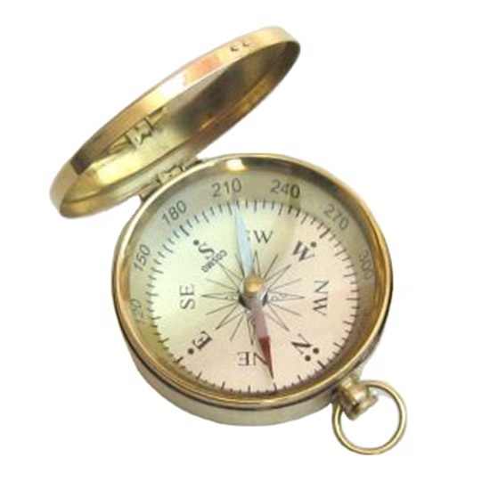 Antique Brass Finished Nautical Compass Custom Print Metal Model Pocket ...