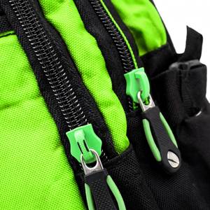 Sac à dos unisexe vert néon et noir, 2 compartiments zippés, sac de voyage, d'école ou de sport, 30-40L, résistant à l'eau, avec coussin d'air - Product Image 6