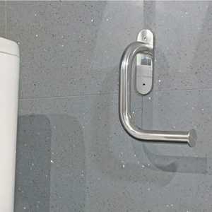 Porte-papier toilette en bois de style américain rustique avec base antidérapante, bronze antique, distributeur mural pour salle de bain - Product Image 4