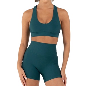 Conjuntos Deportivos de Leggings y Sujetador Deportivo con Tirantes Cruzados en la Espalda, a la Moda, para Yoga, Gimnasio y Fitness para Mujer - Product Image 1
