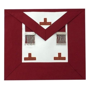 Delantal de alta calidad con bordado a mano con detalles de hilo dorado y tela de alta calidad para uso en logias distinguidas. - Product Image 1