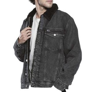Veste en jean pour homme OEM High Street 100% coton Coupe régulière Patch personnalisé imprimé Brodé Col montant Hiver BY HI 2026 - Product Image 1
