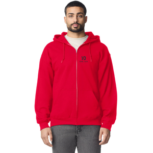 Sudadera con Capucha Completa para Adulto, Color Rojo, Chaqueta con Capucha de Mezcla de Algodón Premium, Estilo Casual y Cómodo, Ropa con Logotipo Personalizado - Product Image 2